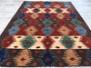 Afghan Hand Knotted Modern Design Choubi Rug Size: 277cm x 201cm-Afghan Rug-Rugs Direct