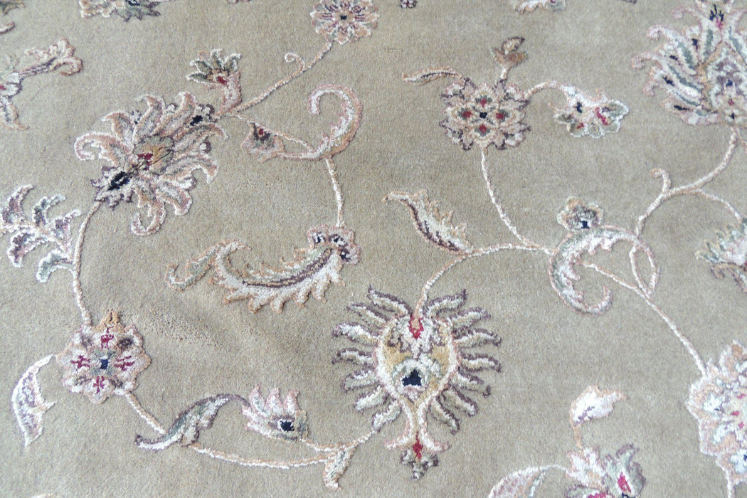 Hand Knotted Kashmir Wool & Silk Rug Size: 272 x 360cm-Silk Rug-Rugs Direct
