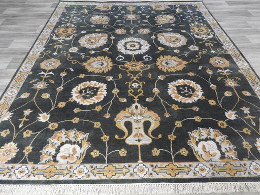 Hand Spun Hand Knotted Oushak Design Rug Size: 301 x 249cm-Bamboo Silk-Rugs Direct