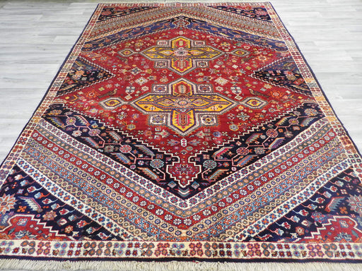 Persian Hand Knotted Shiraz Rug Size: 287 x 198cm-Persian Rug-Rugs Direct