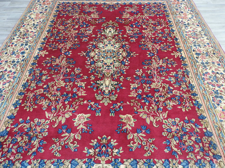 Persian Hand Knotted Kerman Rug Size: 330 x 224cm-Persian Rug-Rugs Direct