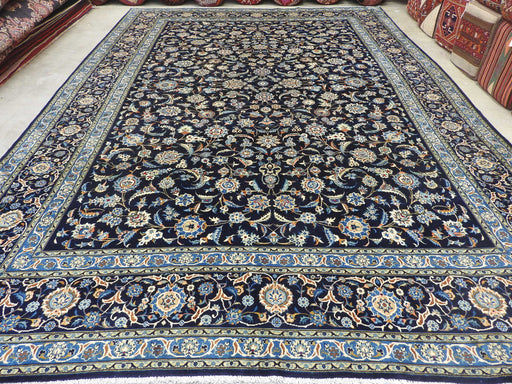 Persian Hand Knotted Kashan Rug Size: 433 x 294cm-Persian Rug-Rugs Direct