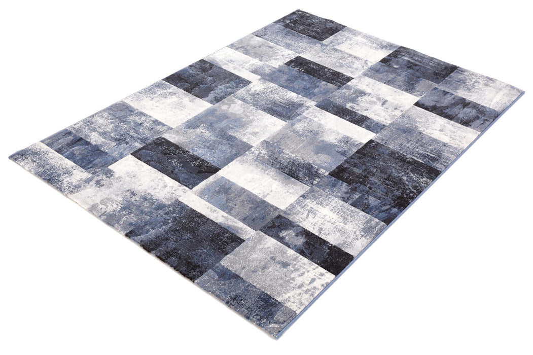 Blue Tile Design Argentum Rug - Rugs Direct