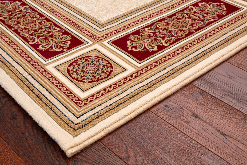 Dengiz Rug Traditional Medallion Border Design Da Vinci Rug (57801-6414) — Rugs Direct