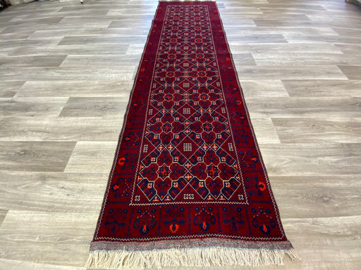 Afghan Hand Knotted Khal Mohammadi  Runner Size: 300cm x 87cm - Rugs Direct