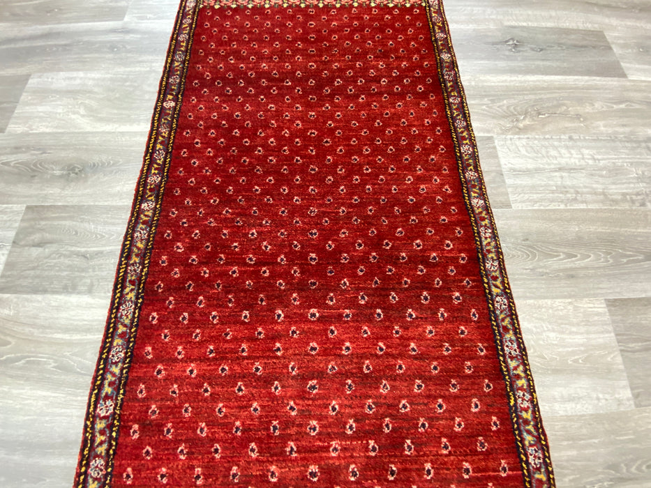 Authentic Persian Hand Knotted Gabbeh Runner Size: 390 x 79cm - Rugs Direct