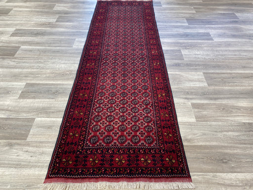 Afghan Hand Knotted Khoja Roshnai Hallway Runner Size: 287 x 90cm - Rugs Direct