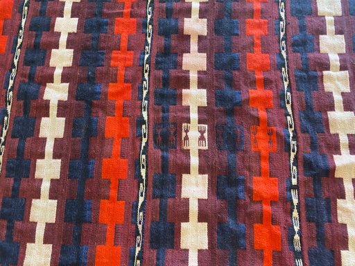Antique Afghan Hand Made Hazara Ghalmori Kilim Rug Size: 368 x 174cm - Rugs Direct