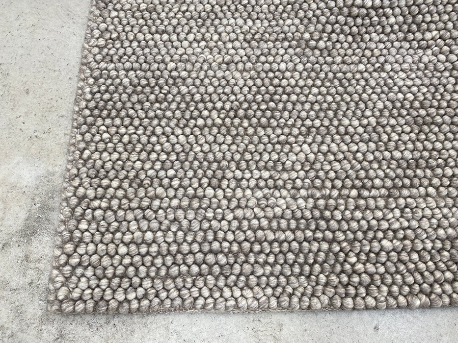 100% Wool Chunky Loop Pile Sand Colour Rug