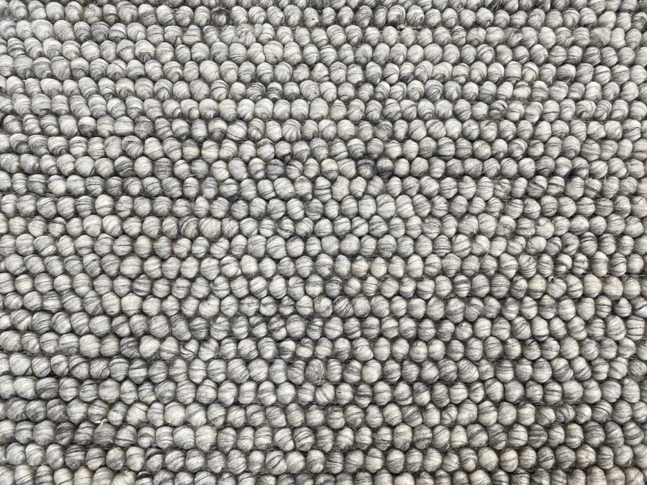 100% Wool Chunky Loop Pile Ash Colour Rug