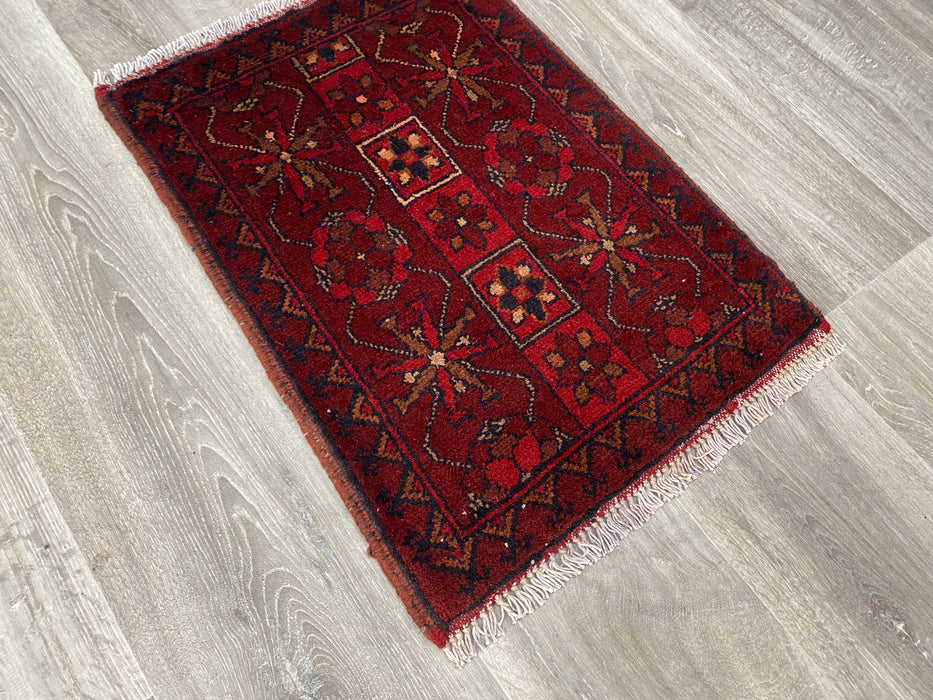Afghan Hand Knotted Khal Mohammadi Doormat Size: 61 x 45cm - Rugs Direct