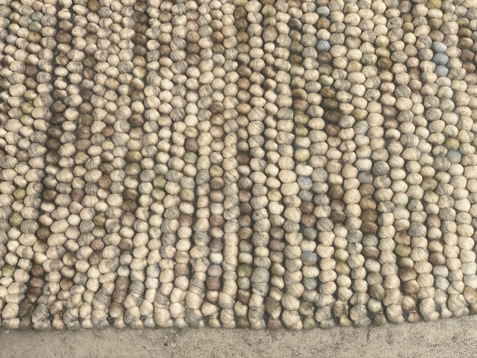 100% Wool Chunky Loop Pile Multi Colour Rug SIZE: 150 x  80CM