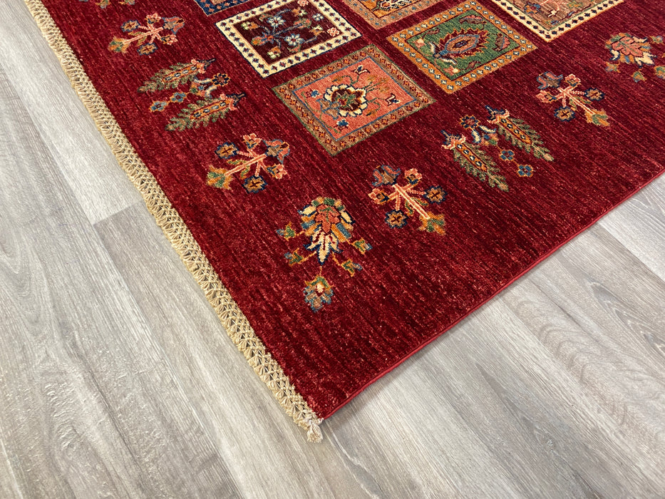 Afghan Hand Knotted Choubi Rug Size: 231 x 179cm - Rugs Direct