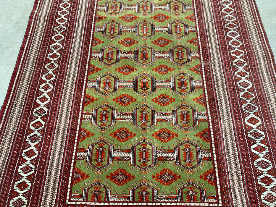 Persian Hand Knotted Wool and Silk Semi Antique Turkman Rug Size: 175 x 131cm