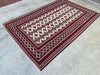 Persian Hand Knotted Wool and Silk Antique Turkman Rug Size: 196 x 131cm - Rugs Direct