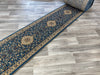 Blue Colour Turkish Hallway Runner 80cm Wide x Cut To Order - Rugs Direct