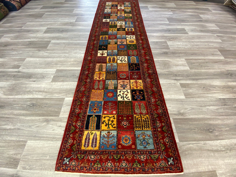 Authentic Persian Hand Knotted Gabbeh Runner Size: 337 x 95cm - Rugs Direct