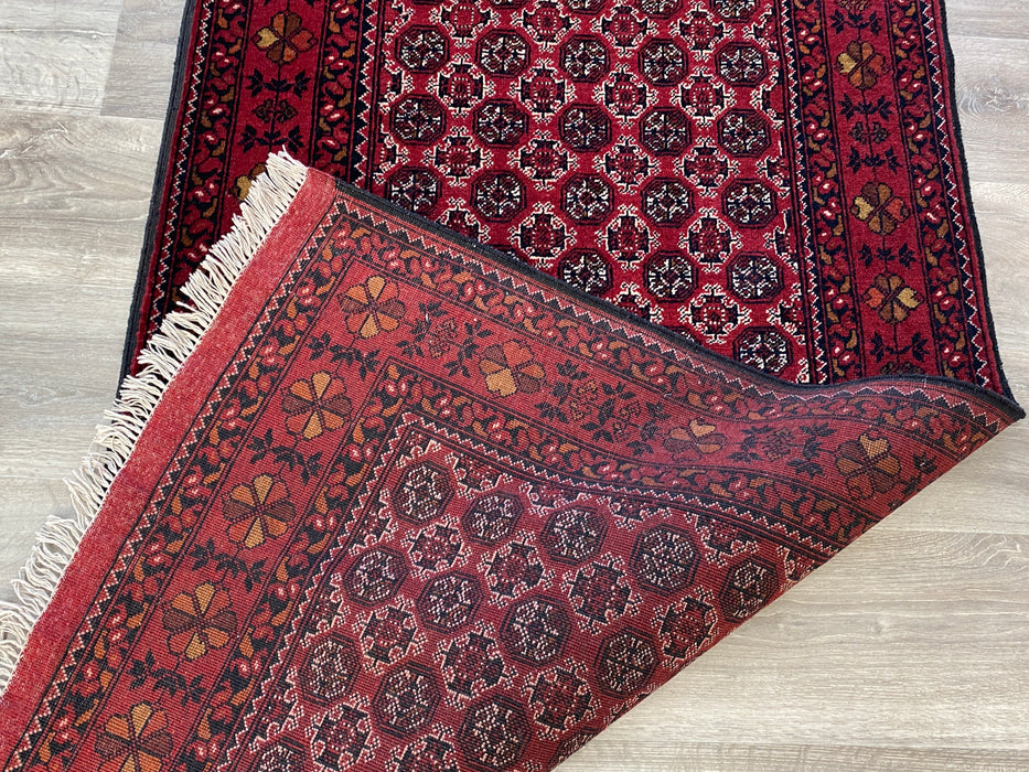 Afghan Hand Knotted Khoja Roshnai Hallway Runner Size: 294 x 90cm - Rugs Direct