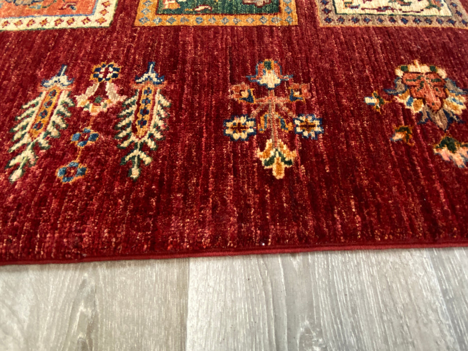 Afghan Hand Knotted Choubi Rug Size: 234 x 182cm - Rugs Direct