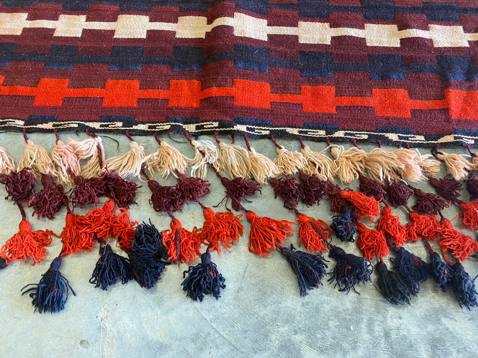 Antique Afghan Hand Made Hazara Ghalmori Kilim Rug Size: 368 x 174cm - Rugs Direct