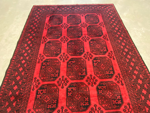 Afghan Hand Knotted Turkman Rug Size:  201cm x 295cm - Rugs Direct