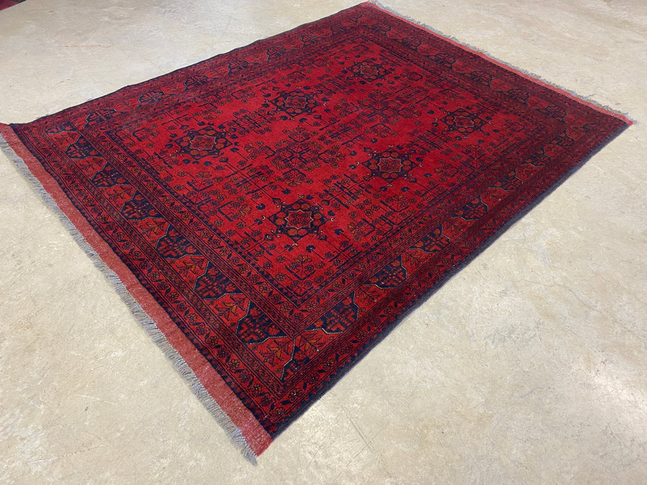 Afghan Hand Knotted Khal Mohammadi Rug Size: 155 x 200cm - Rugs Direct