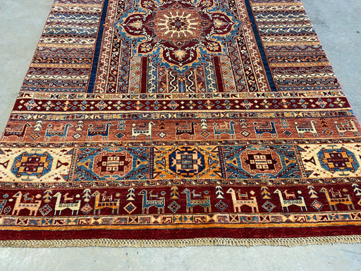 Afghan Hand Knotted Khorjin Rug Size: 168 x 254cm - Rugs Direct