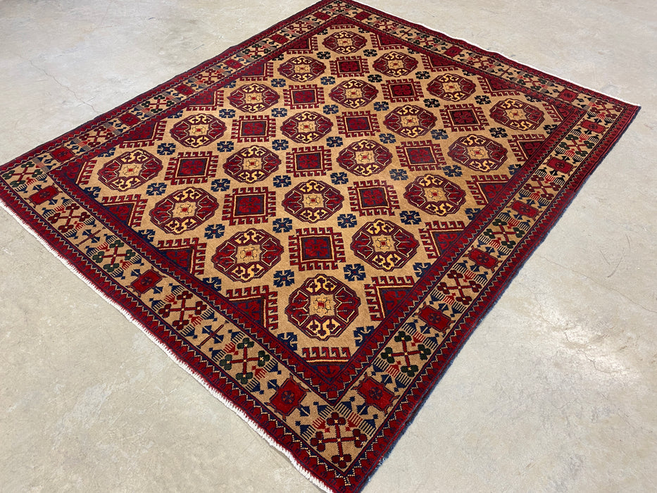 Afghan Hand Knotted Khal Mohammadi Rug 153 x 183cm - Rugs Direct