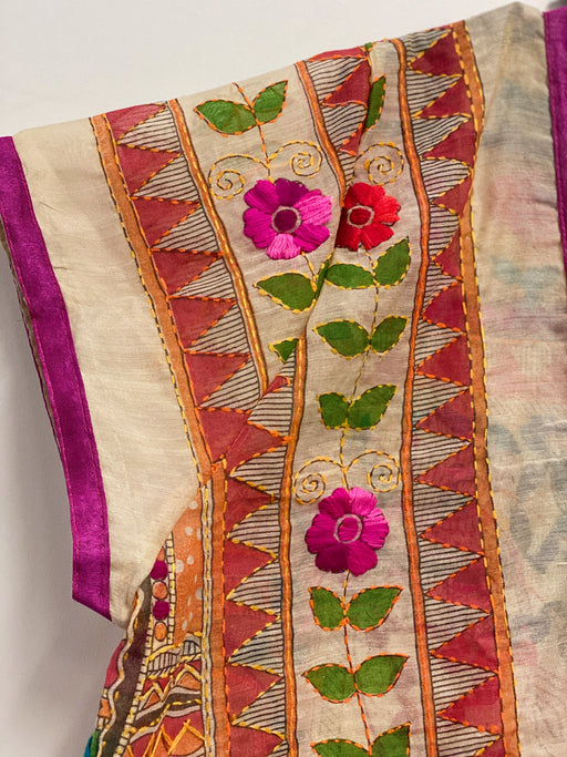Thai Cotton Silk Hand Embroidery Suzani Boho Jacket - Rugs Direct