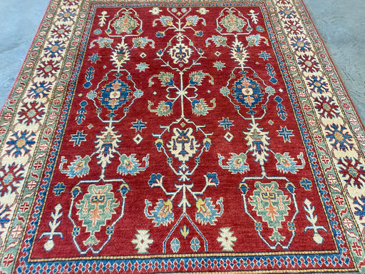 Afghan Hand Knotted Kazak Rug Size: 190 x 259cm - Rugs Direct