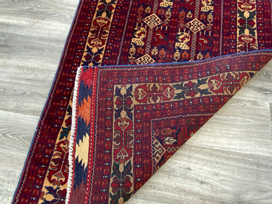 Afghan Hand Knotted Khal Mohammadi  Runner Size: 296cm x 88cm - Rugs Direct