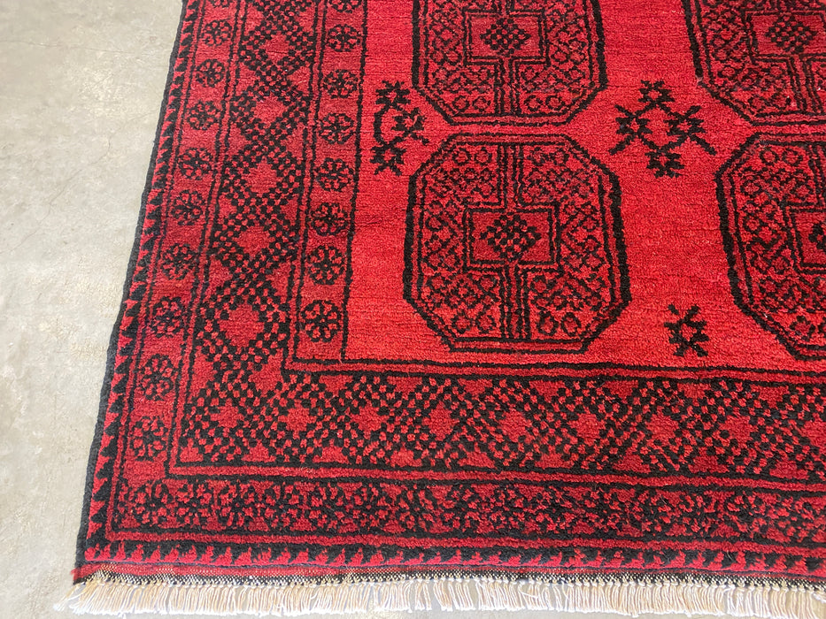 Afghan Hand Knotted Turkman Rug Size: 194 x 153cm - Rugs Direct