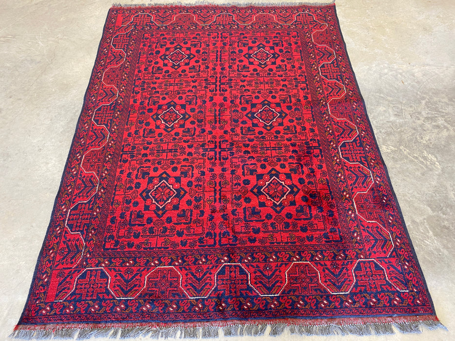 Afghan Hand Knotted Khal Mohammadi Rug Size: 144 x 199cm - Rugs Direct