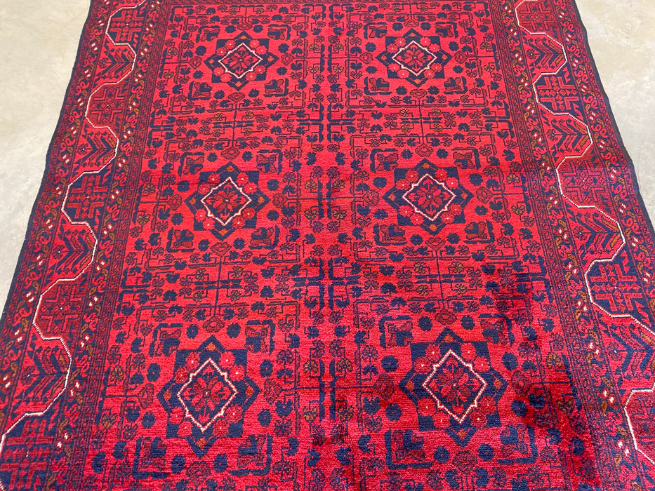 Afghan Hand Knotted Khal Mohammadi Rug Size: 144 x 199cm - Rugs Direct