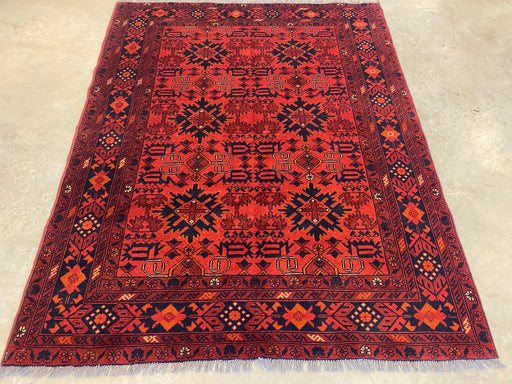 Afghan Hand Knotted Khal Mohammadi Rug Size: 147 x 199cm - Rugs Direct