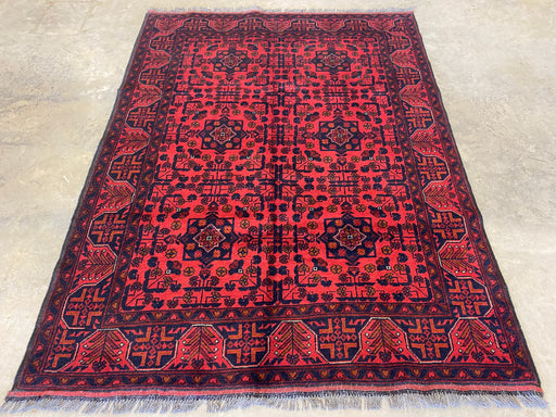 Afghan Hand Knotted Khal Mohammadi Rug Size: 151 x 202cm - Rugs Direct