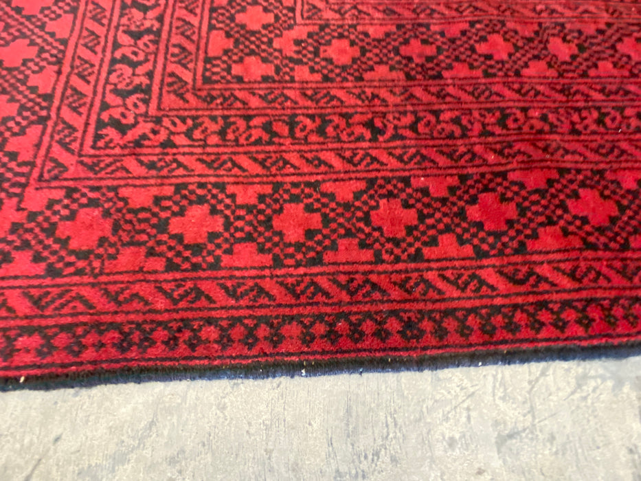 Vintage Afghan Hand Knotted Turkman Rug Size:  202cm x 283cm - Rugs Direct