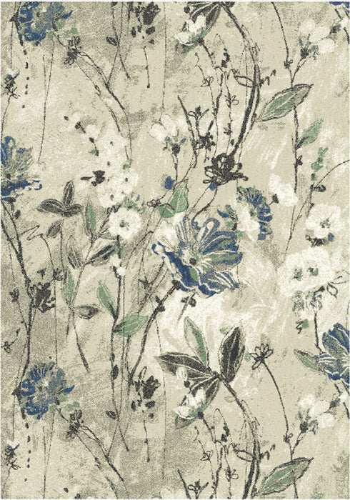 Contemporary Floral Design Infinity Rug - Rugs Direct