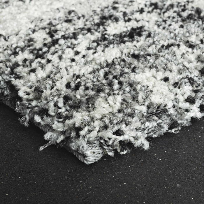 Monochrome Colour Mehari Shaggy Rug - Rugs Direct