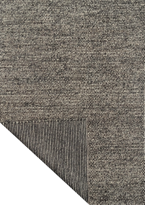 100% Wool Chunky Loop Pile Steel Grey Colour Rug Size: 80 x 150cm