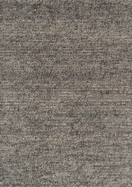100% Wool Chunky Loop Pile Steel Grey Colour Rug Size: 80 x 150cm - Rugs Direct