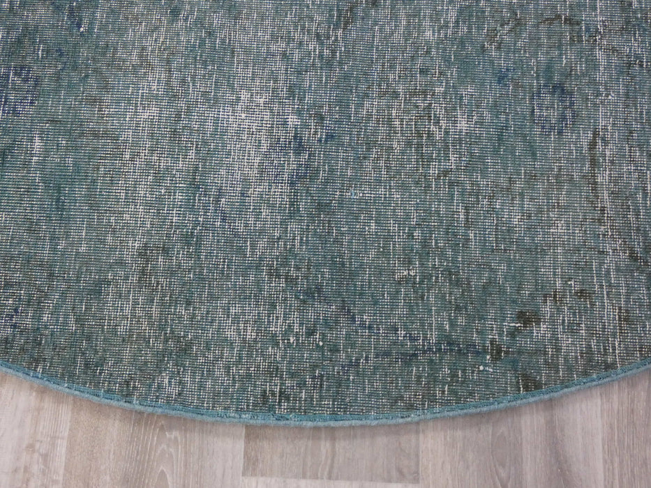 Vintage Handmade Persian Overdyed Round Rug Size: 216 x 216cm-Overdyed Rug-Rugs Direct