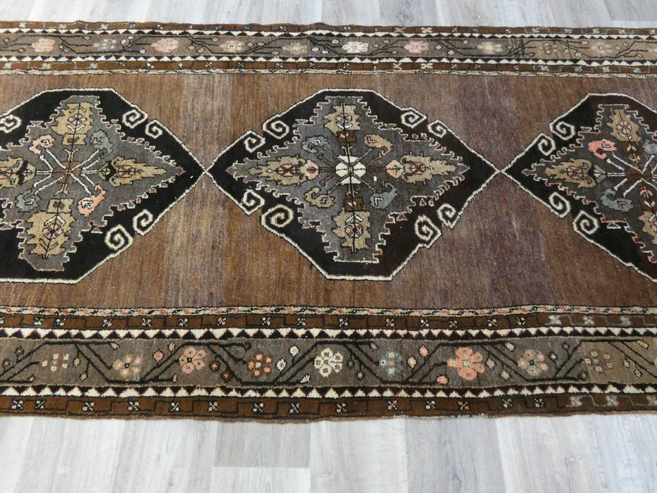 Vintage Anatolian Hand knotted Runner Size: 355 x 127cm-Vintage Runner-Rugs Direct