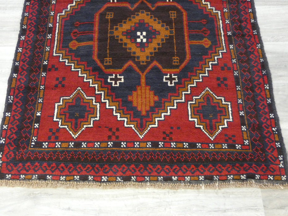 Afghan Hand Knotted Baluchi Rug Size: 198 x 105cm-Baluchi Rug-Rugs Direct