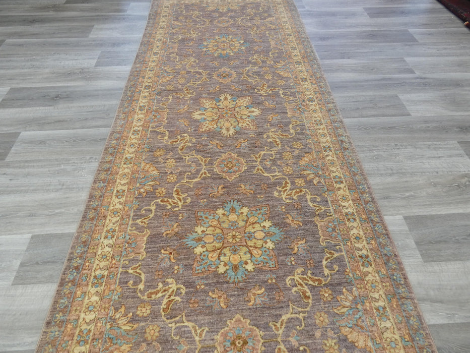 Afghan Hand Knotted Choubi Hallway Runner Size: 400 x 122cm-Afghan Runner-Rugs Direct