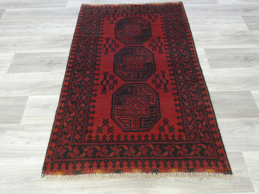 Afghan Hand Knotted Turkman Rug Size: 145 x 96cm-Afghan Rug-Rugs Direct