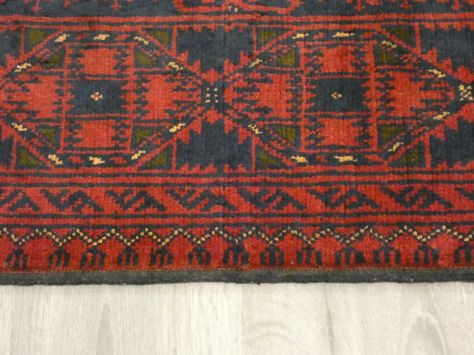 Afghan Hand Knotted Khal Mohammadi Runner Size: 288 x 97cm-Afghan Runner-Rugs Direct