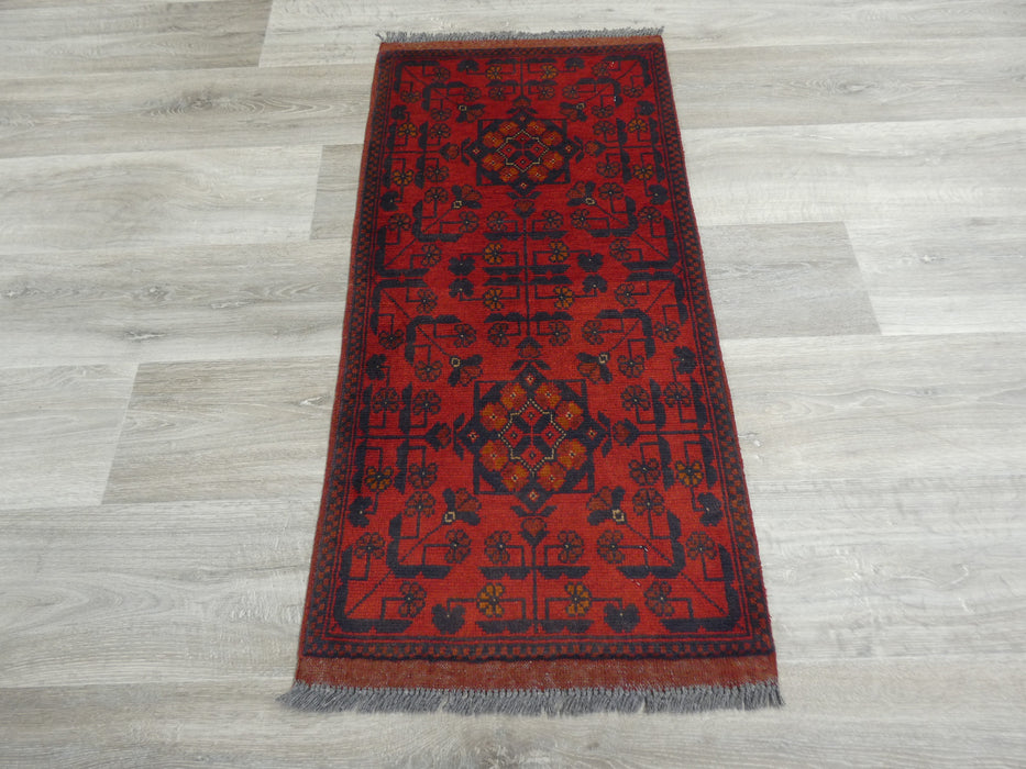 Afghan Hand Knotted Khal Mohammadi Doormat Size: 99 x 51cm-Afghan Rug-Rugs Direct