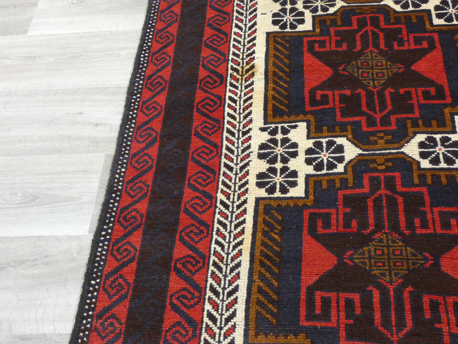 Afghan Hand Knotted Baluchi Rug Size: 193 x 106cm-Baluchi Rug-Rugs Direct