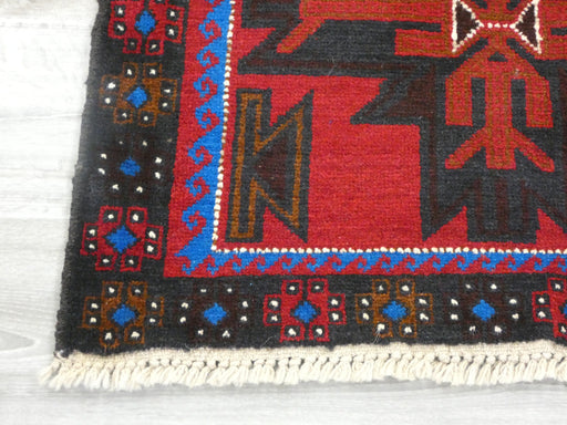 Afghan Hand Knotted Baluchi Rug Size: 191 x 115cm-Baluchi Rug-Rugs Direct
